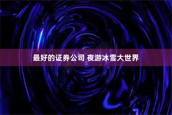 最好的证券公司 夜游冰雪大世界